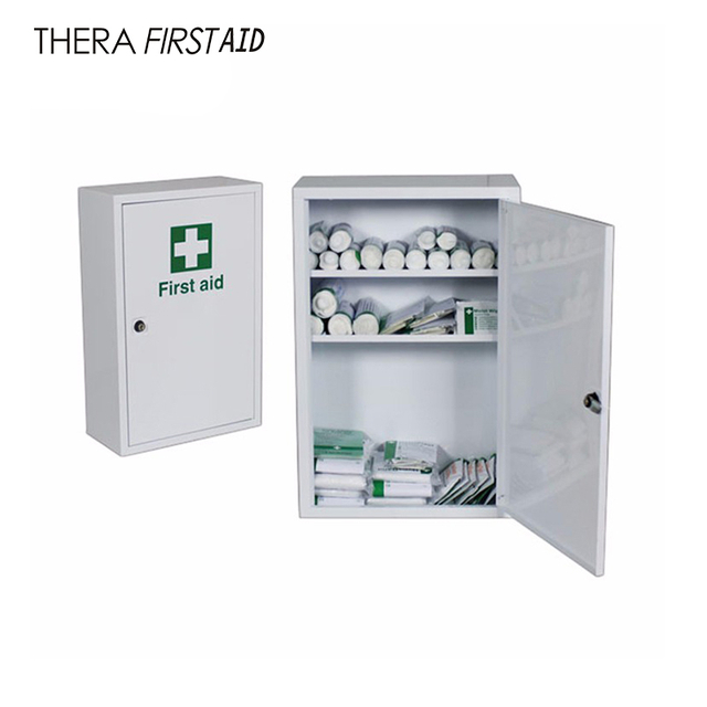 Wall Mounted Empty Metal First Aid Cabinet For Workplace And Office 