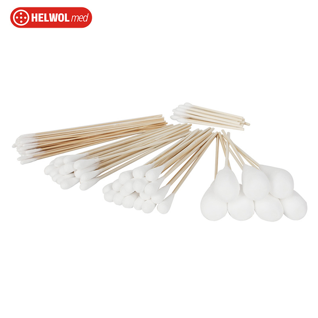 Medical Disposable Sterile 100% Cotton wooden stick 