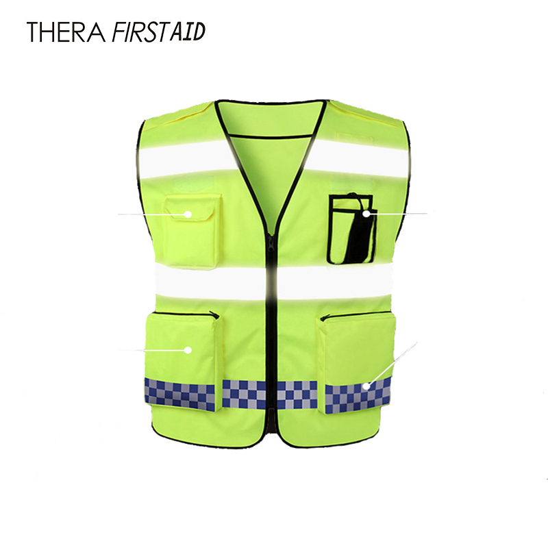 EN471 clear ID pocket customizable press safety vest 