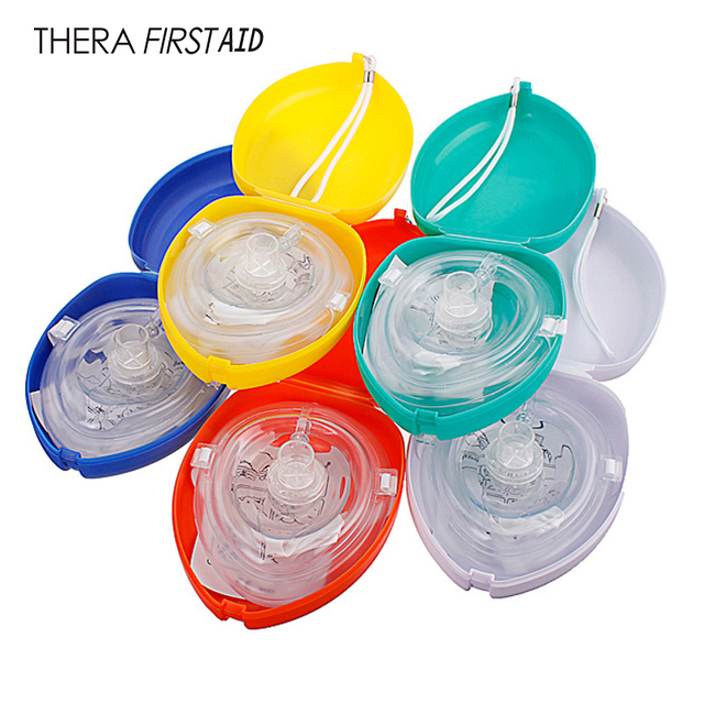 CPR mask with plastic hard case