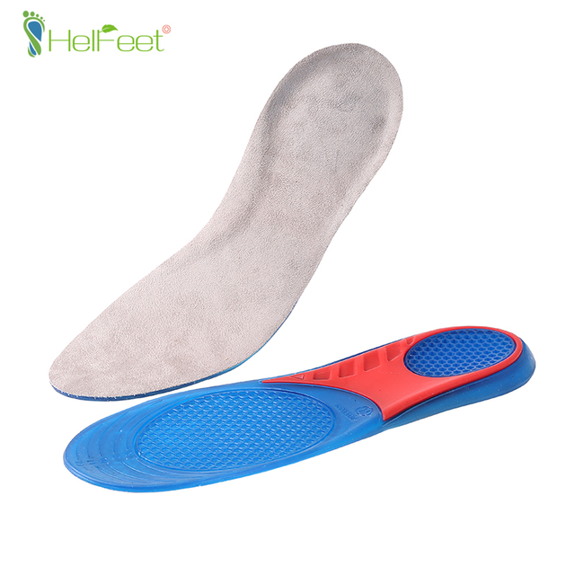 Shock absorbing soft gel shoe insoles