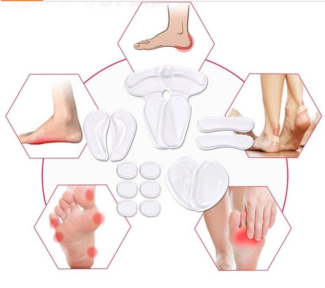 Heel Grips Liners and Arch Support Back Heel Insoles Cushions for Shoes 